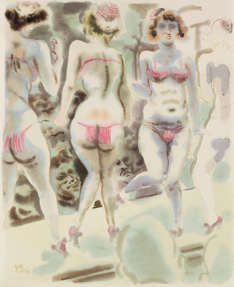 Burlesque Show, New York by George Grosz