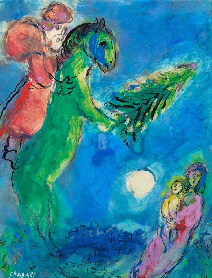 Maternité avec Père Noël by Marc Chagall