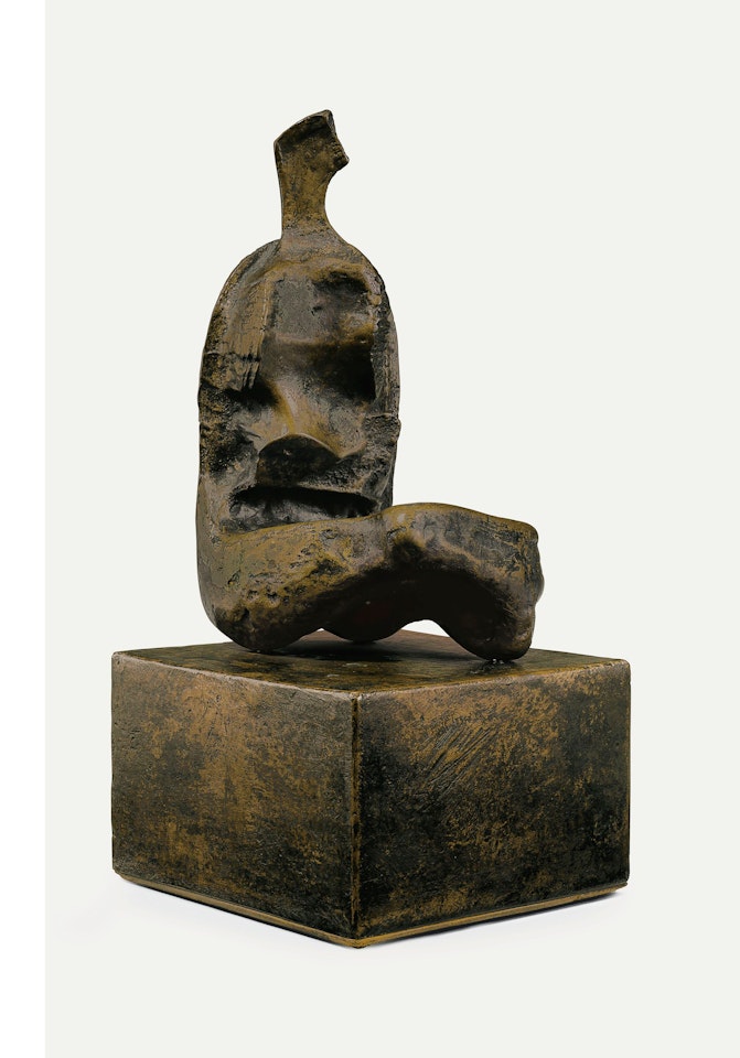 Maquette for Seated Woman: Thin Neck by Henry Moore
