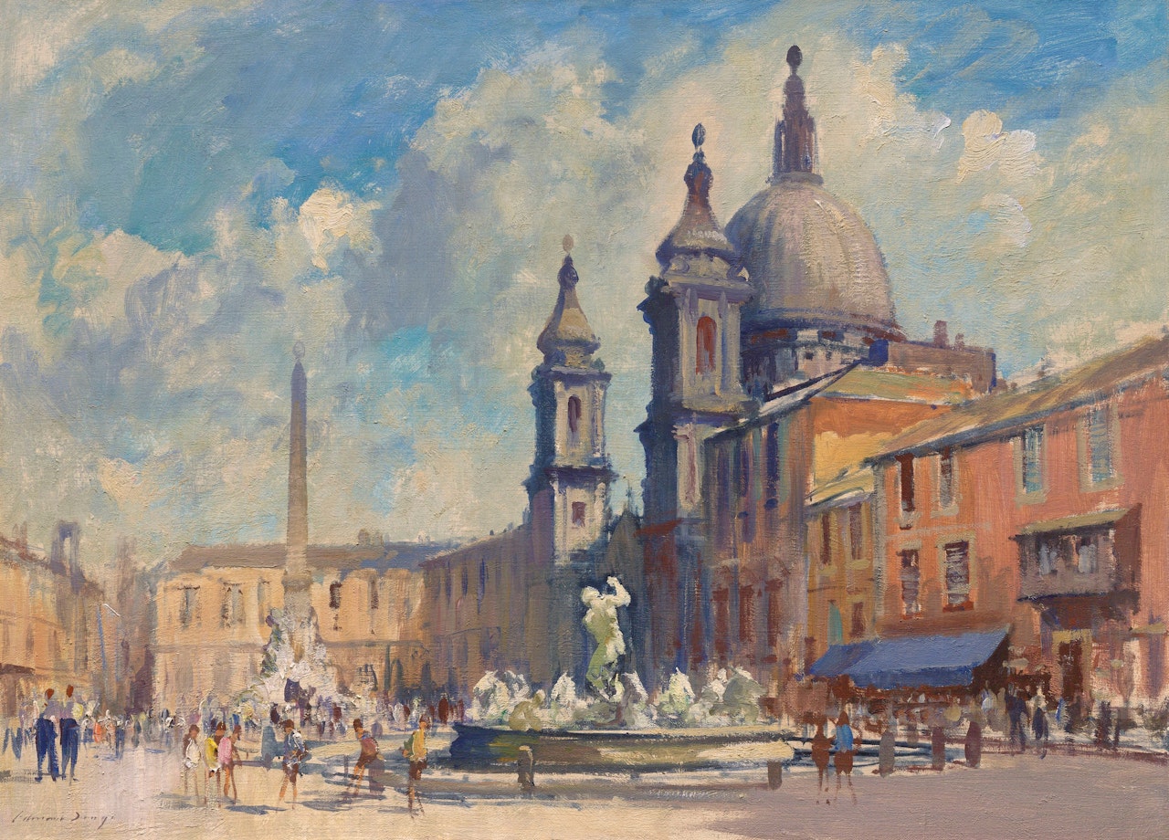Piazza Navona, Rome by Edward Seago