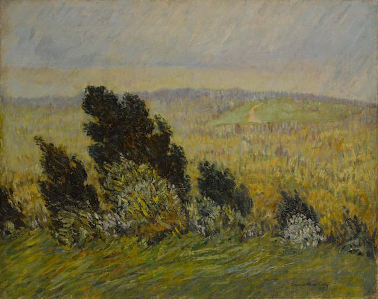 The Cedar Hedge (Spring Breezes and Rains) by Marsden Hartley