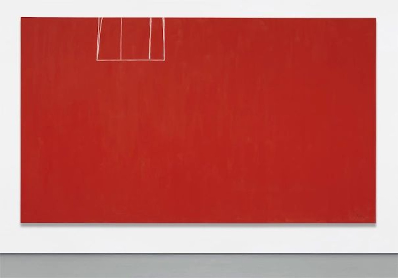Open No. 153: In Scarlet with White Line by Robert Motherwell