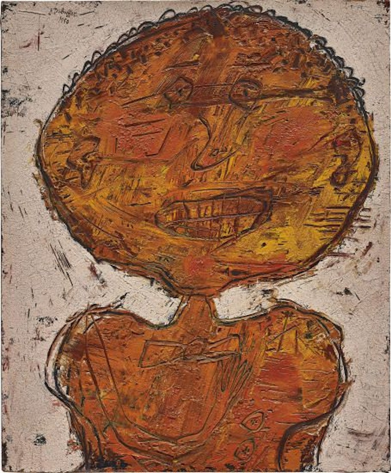 Mademoiselle mine orange by Jean Dubuffet