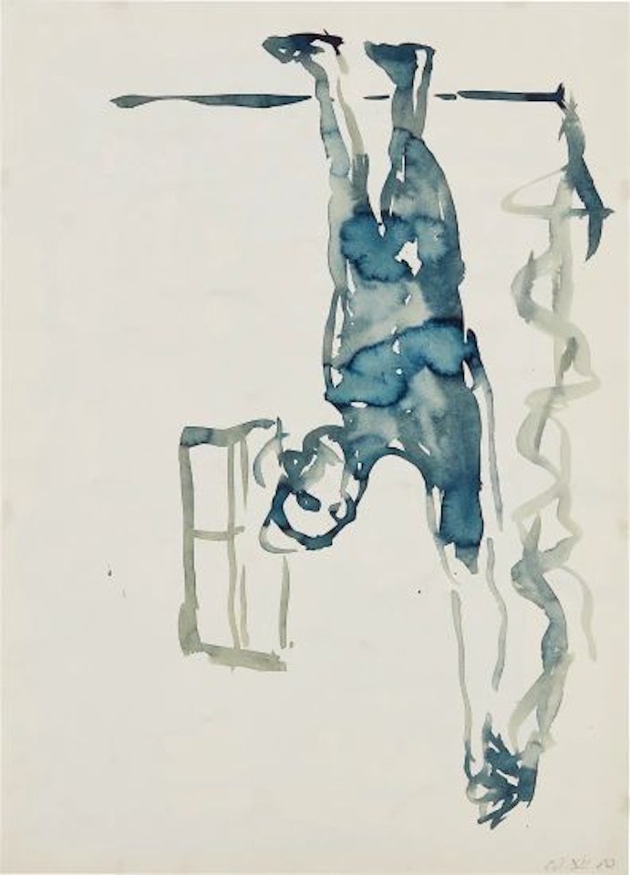 Mann mit gestrecktem Arm by Georg Baselitz