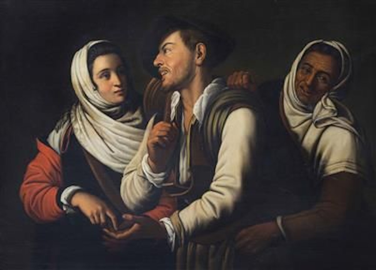 Successor The Fortune Teller - with the thieving accomplice and her victim by Simon Vouet