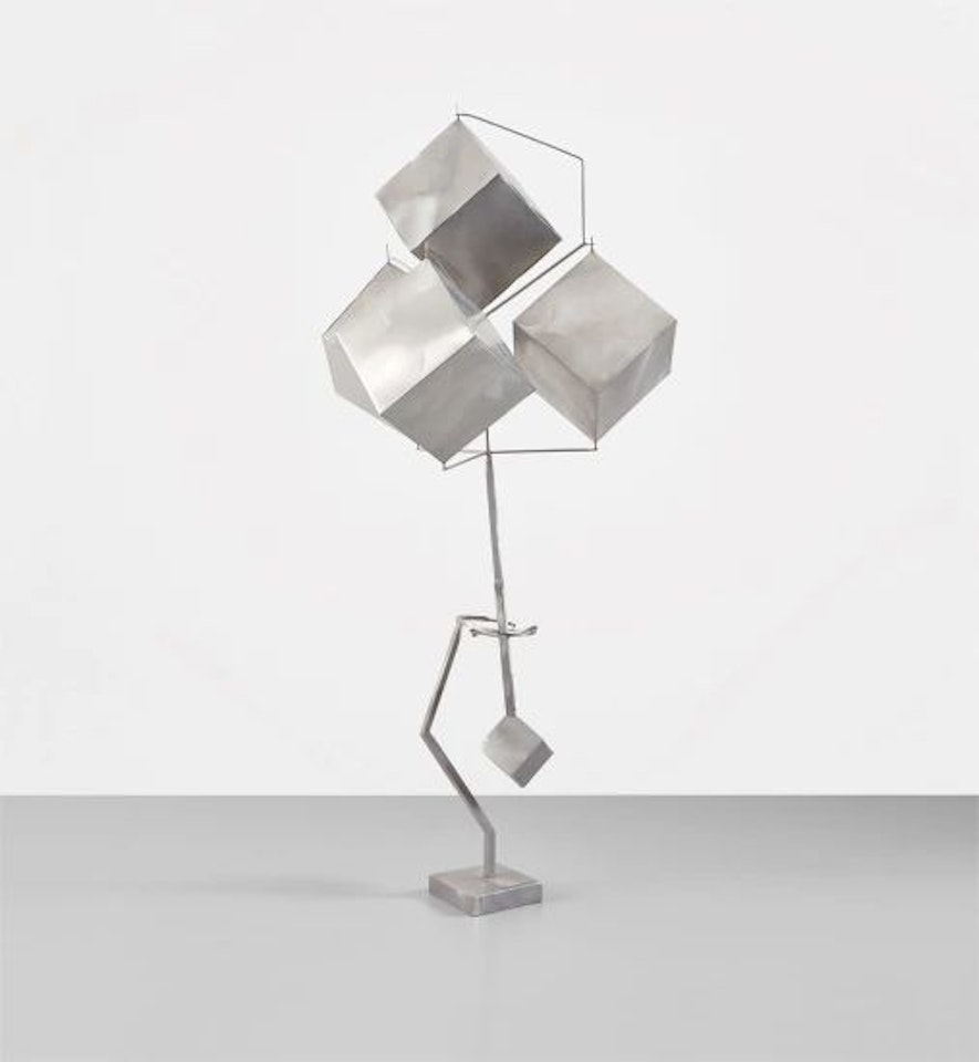 Four Cubes with Gimbal II by George Rickey