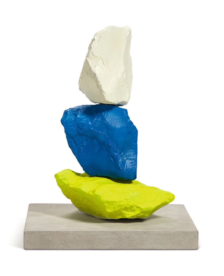 SMALL YELLOW BLUE WHITE MOUNTAIN by Ugo Rondinone