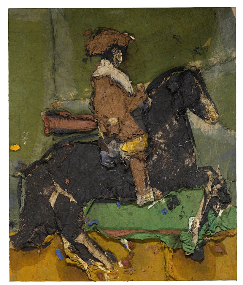 CABALLERO I (FONDO VERDE) by Manolo Valdés