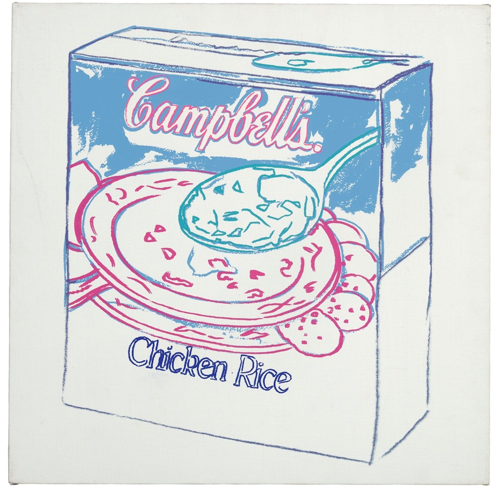 CAMPBELL'S SOUP BOX: CHICKEN RICE  by Andy Warhol