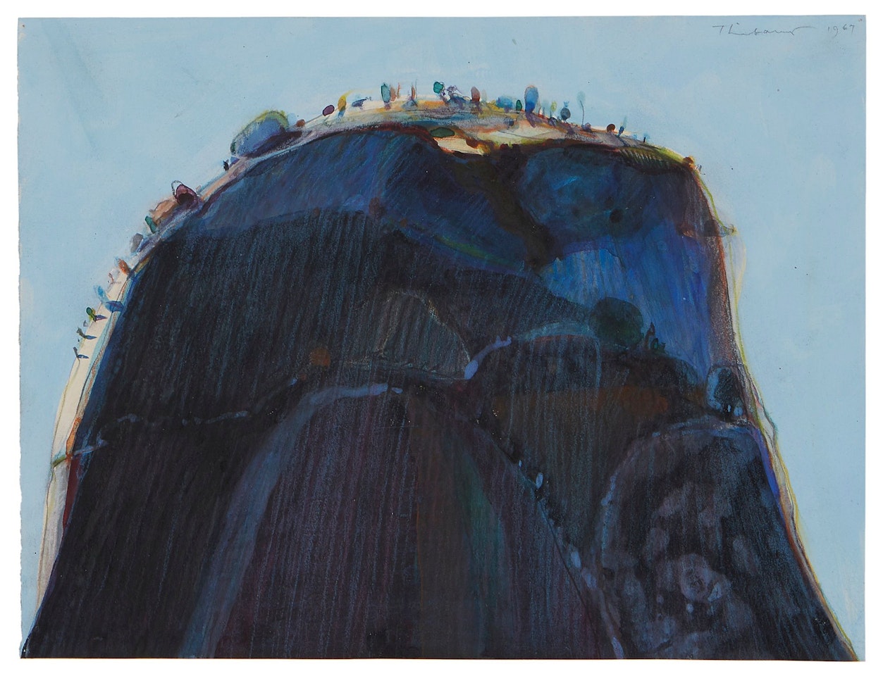 RIDGE STUDY (STUDY FOR "BLUE HILL") by Wayne Thiebaud