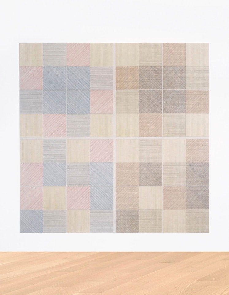 WALL DRAWING NO. 12A: DRAWING SERIES I 1 (A AND B) AND III 1 (A AND B) (COLOR) by Sol LeWitt