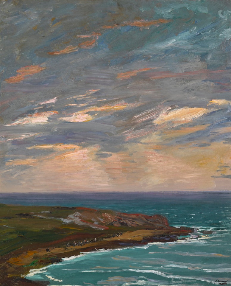 SUNSET, THE CARAVAN by John Lavery