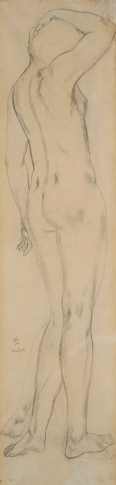 JEUNE FEMME NU DE DOS by Leonard Tsuguharu Foujita
