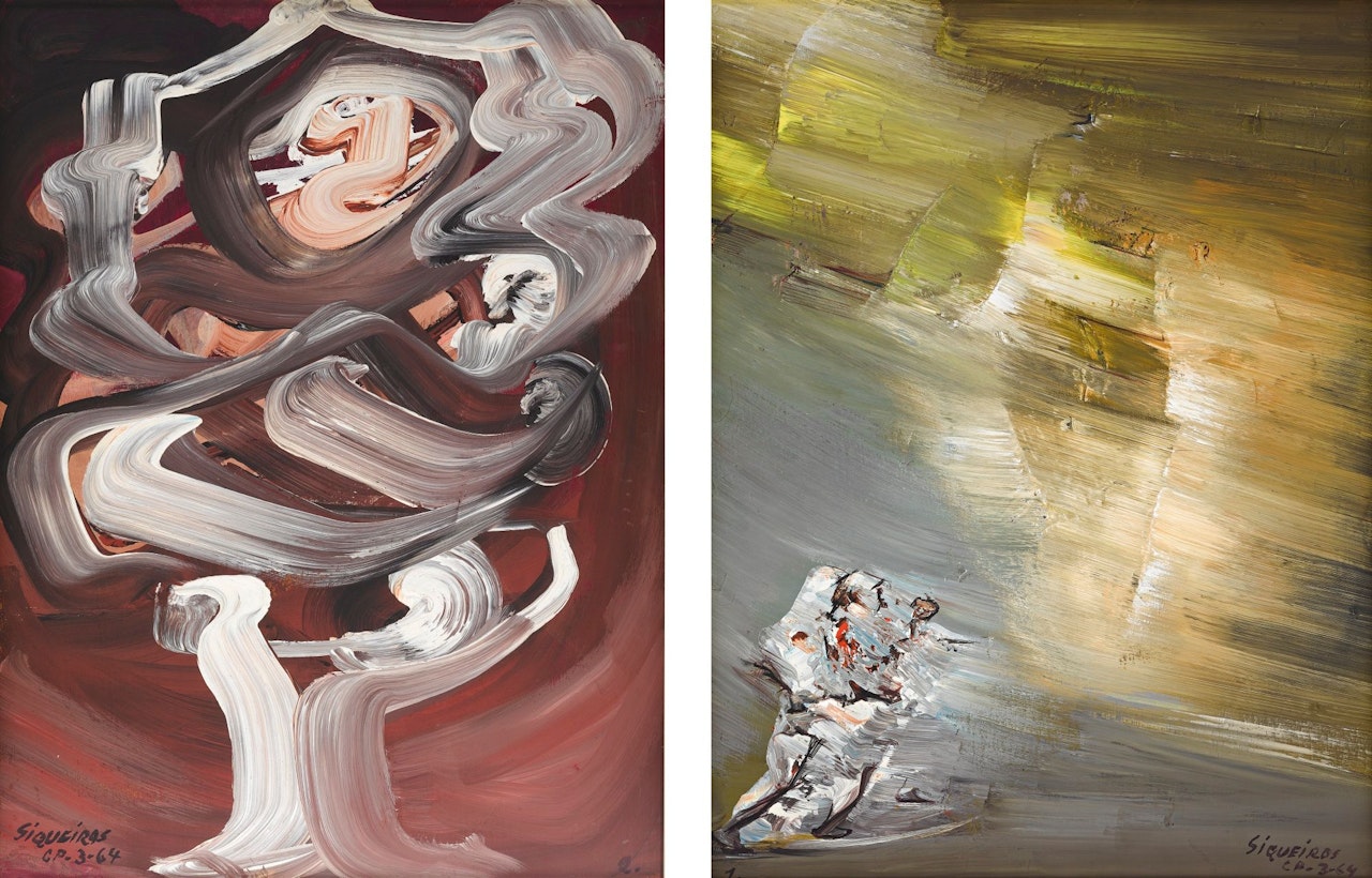 TORMENTA & AMATL TREE (A DOUBLE-SIDED WORK) by David Alfaro Siqueiros