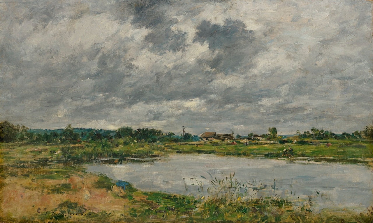 LES BORDS DE LA TOUQUES by Eugène Boudin