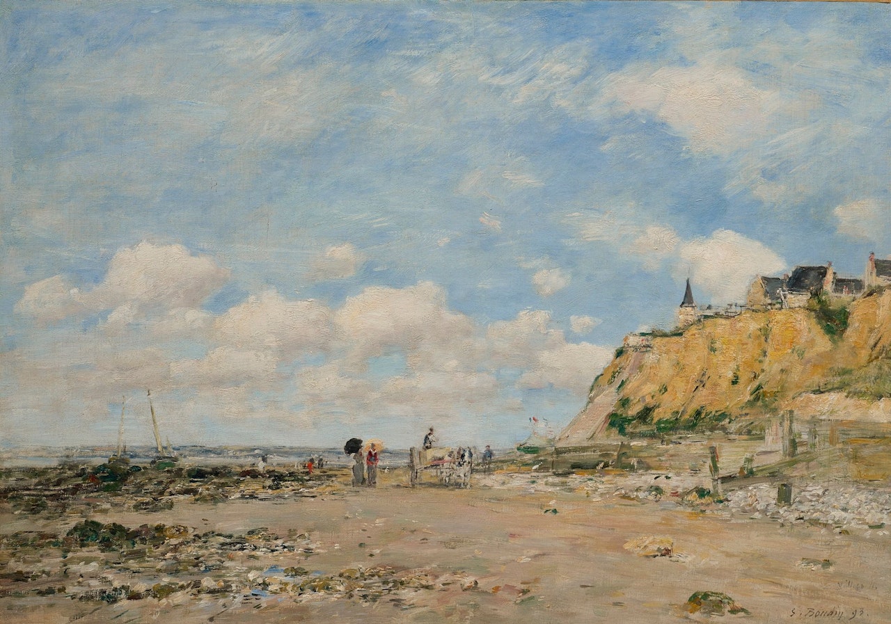 LE RIVAGE DE VILLERVILLE by Eugène Boudin