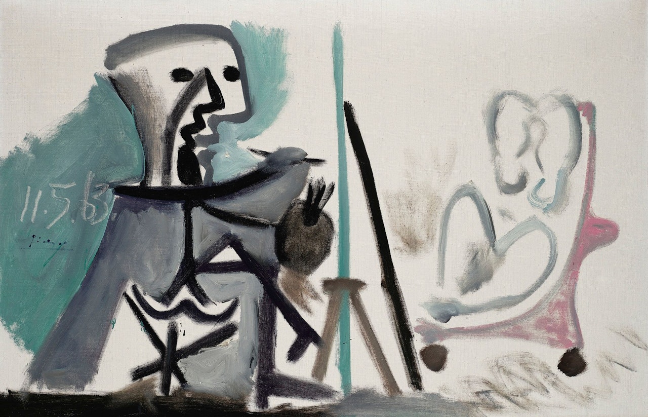 LE PEINTRE ET SON MODÈLE by Pablo Picasso