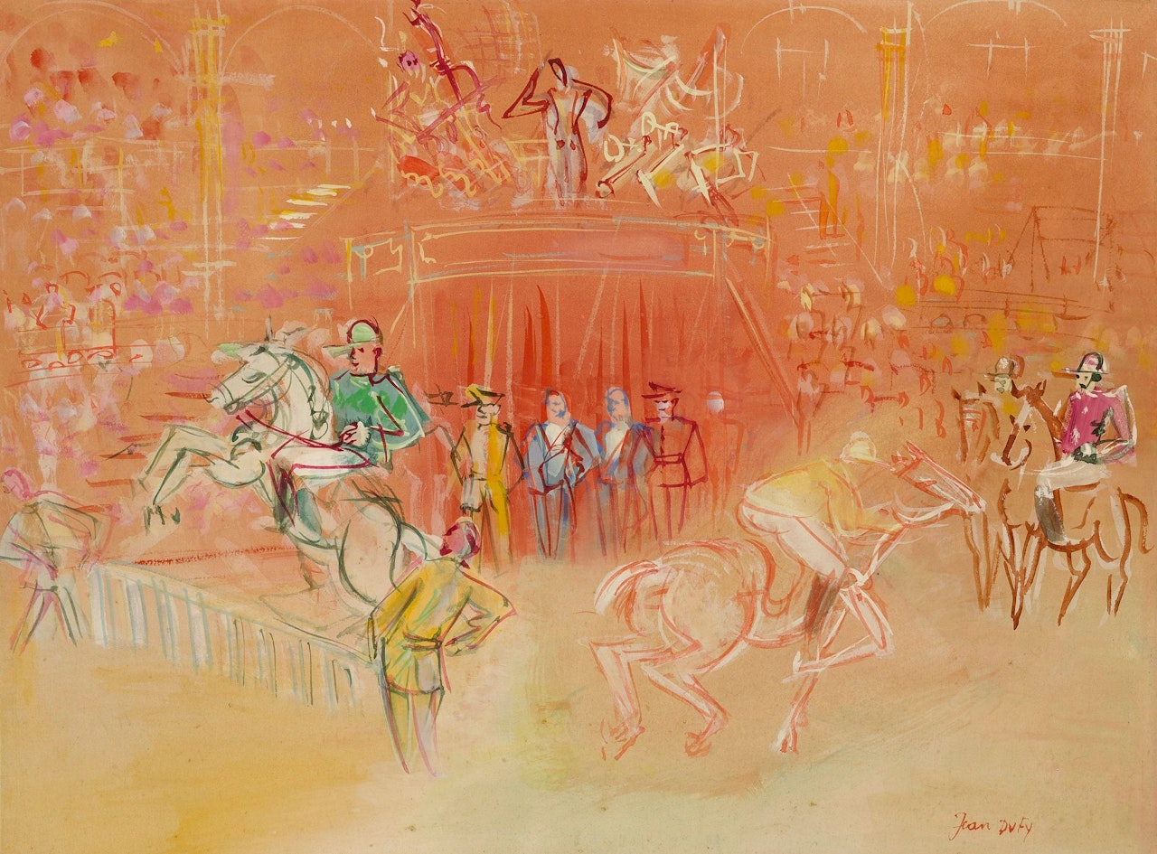 CAVALIER À L’OBSTACLE by Jean Dufy