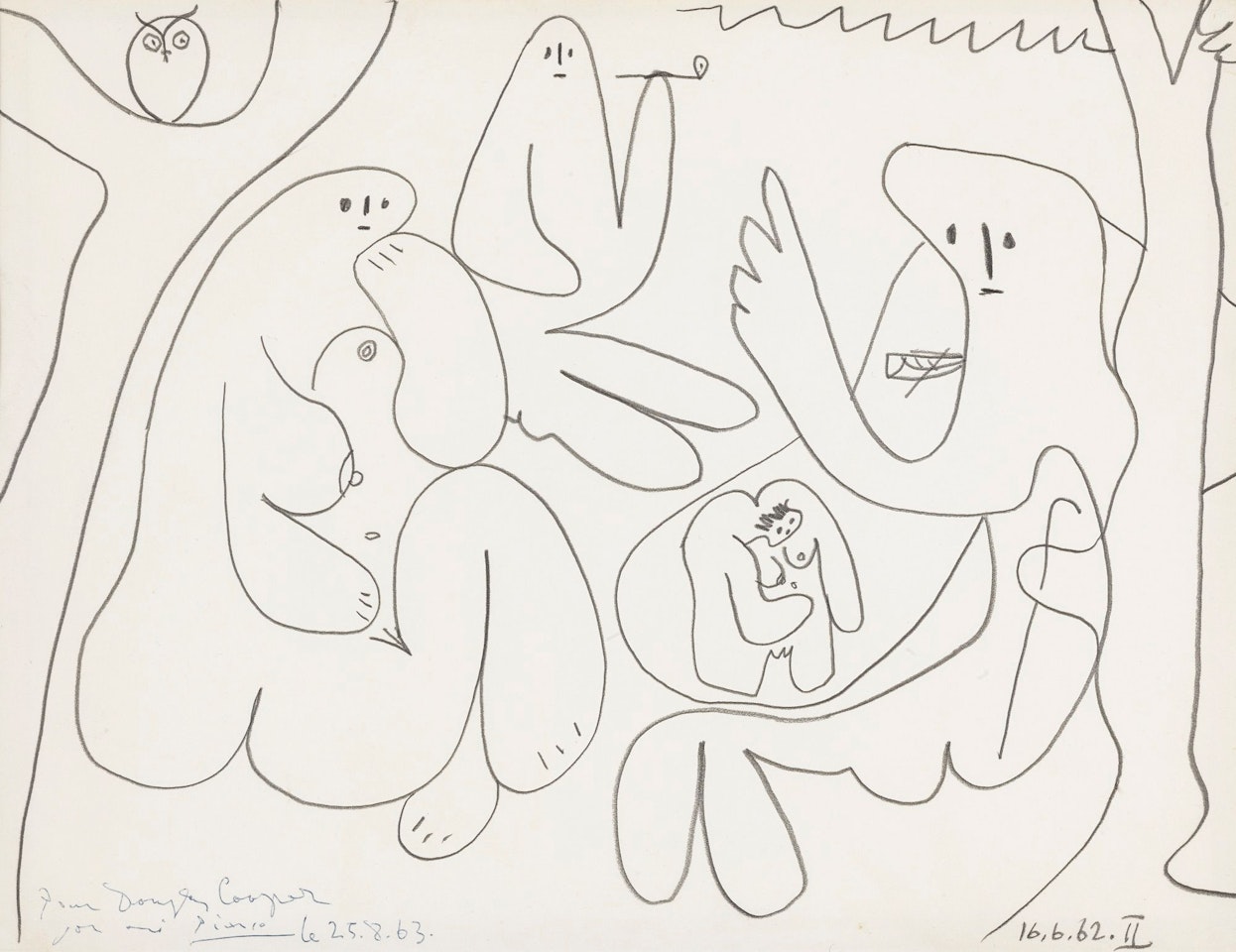 ÉTUDE POUR "DÉJEUNER SUR L'HERBE" II by Pablo Picasso