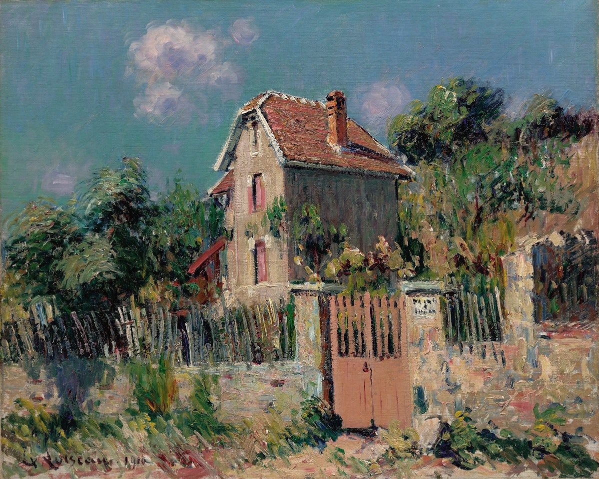 MAISON À LA GRILLE ROSE, ENVIRONS DE PONTOISE by Gustave Loiseau