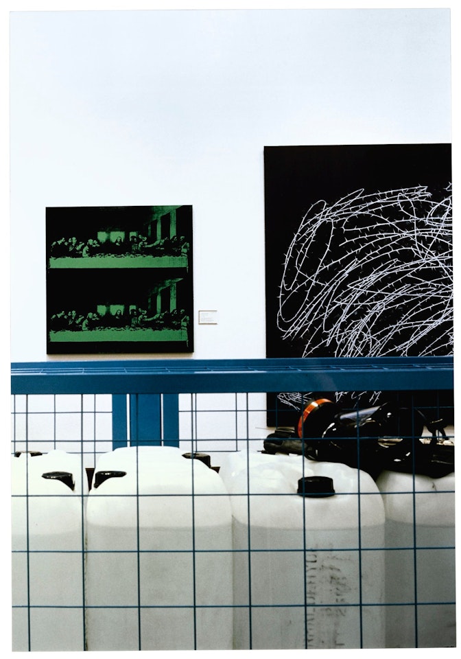 GREEN, BLUE AND BLACK by Louise Lawler
