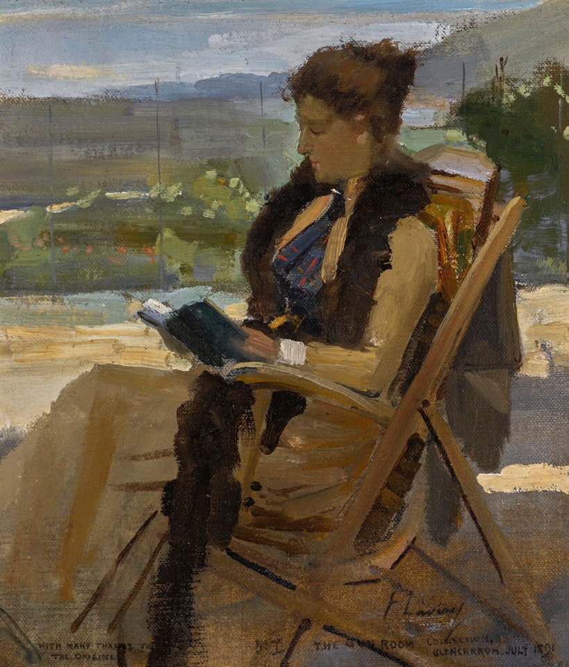 MISS KATHERINE MCLAREN AT GLENCARRON by John Lavery