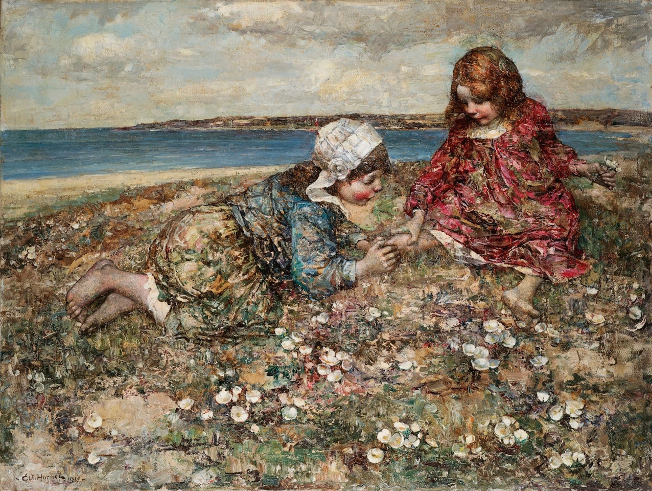 A THORN IN HER FOOT by Edward Atkinson Hornel