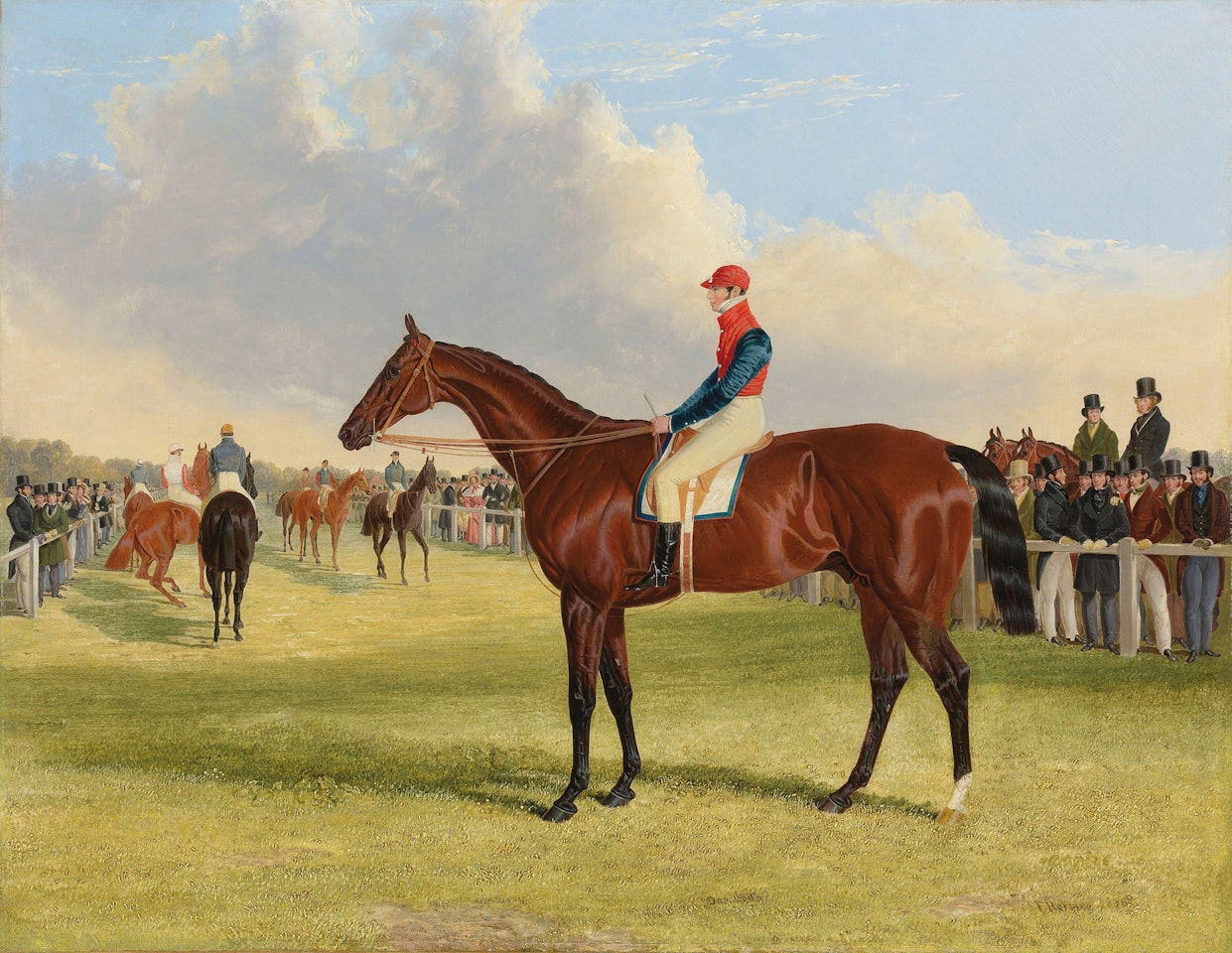 Don John with William Scott up before the start of the 1838 St. Leger by John Frederick Herring