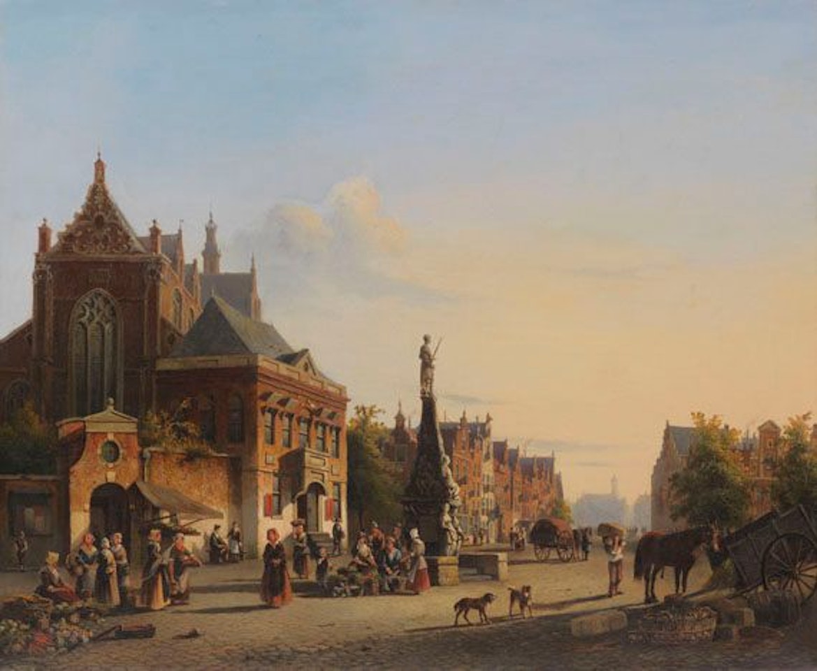 Sommerliche Stadtansicht by Cornelis Springer