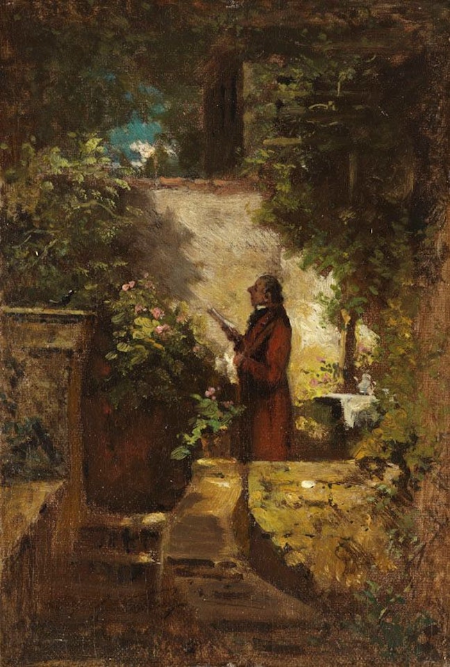 Am Sonntagmorgen by Carl Spitzweg