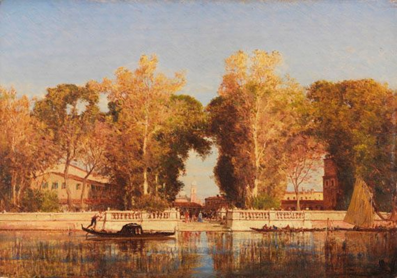 Die französischen Gärten in Venedig by Félix Ziem