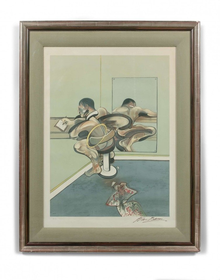 Figure Writing Reflected in a Mirror by Francis Bacon