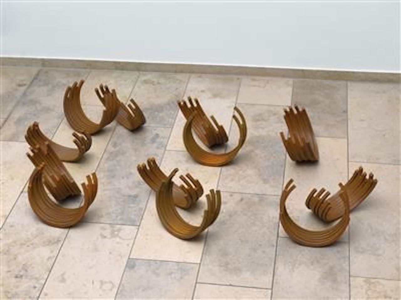 84 Arcs/Disorder (12 elements) by Bernar Venet
