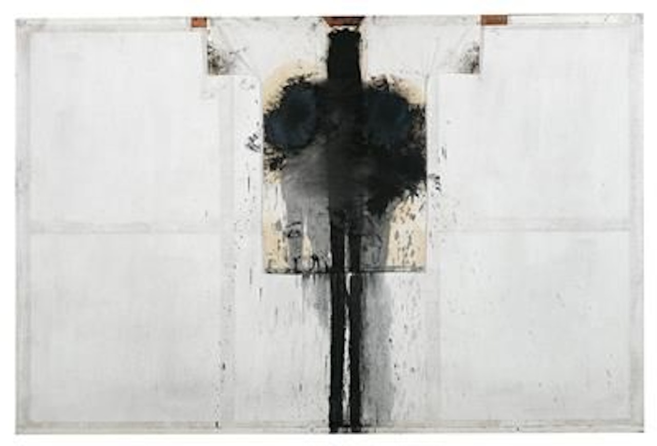 Action painting with chemise by Hermann Nitsch