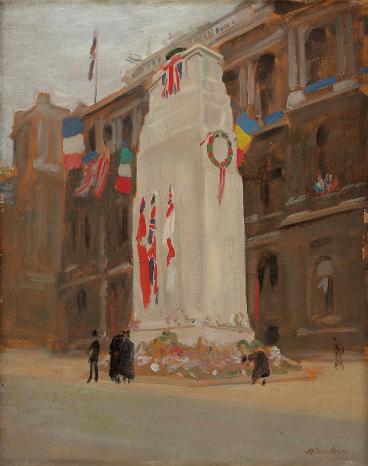 The Cenotaph, The Morning of the Peace Procession by William Nicholson