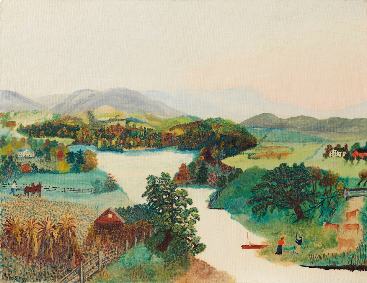 Upper Cambridge Valley by Grandma Moses