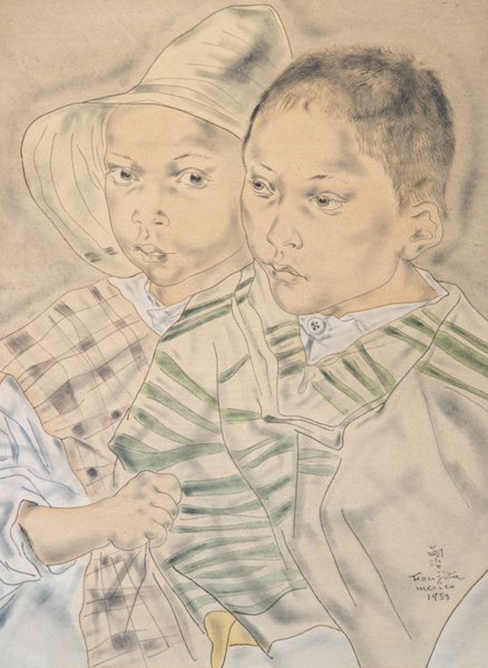 Two Teenagers by Leonard Tsuguharu Foujita