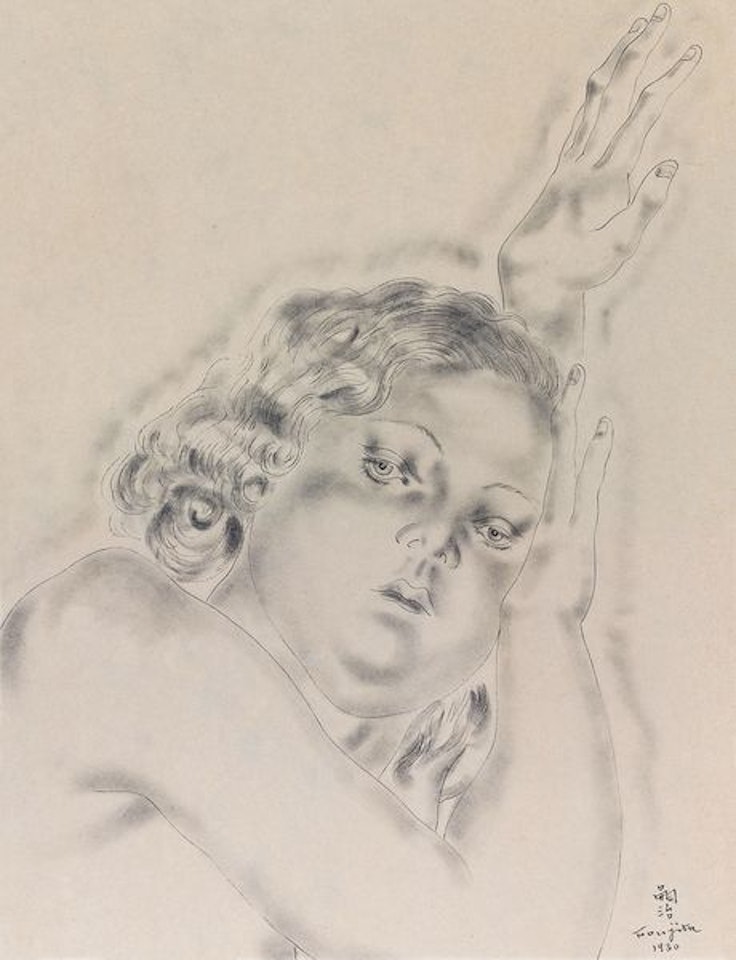 Profile Of A Beautiful Lady by Leonard Tsuguharu Foujita
