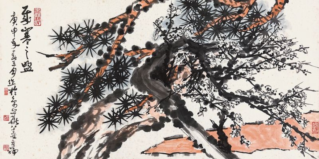 Pine, Bamboo and Plum by Li Kuchan