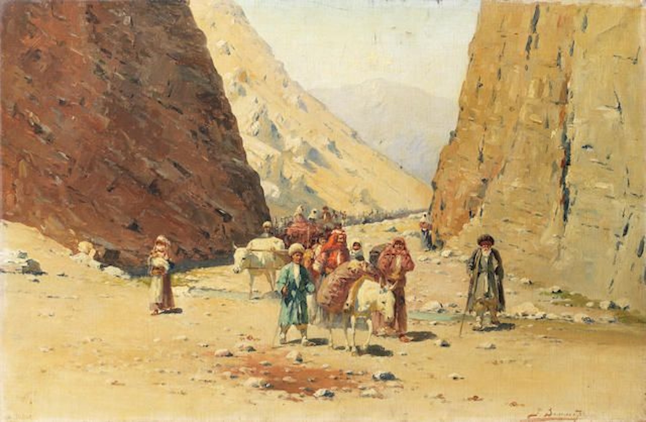 The Kara Derbend Pass between Turkestan and Afghanistan by Richard Karlovich Zommer