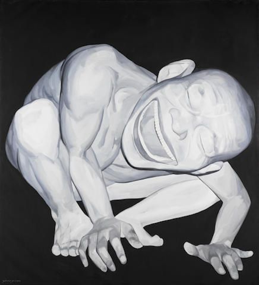 Chinese Character Series: Black by Yue Minjun