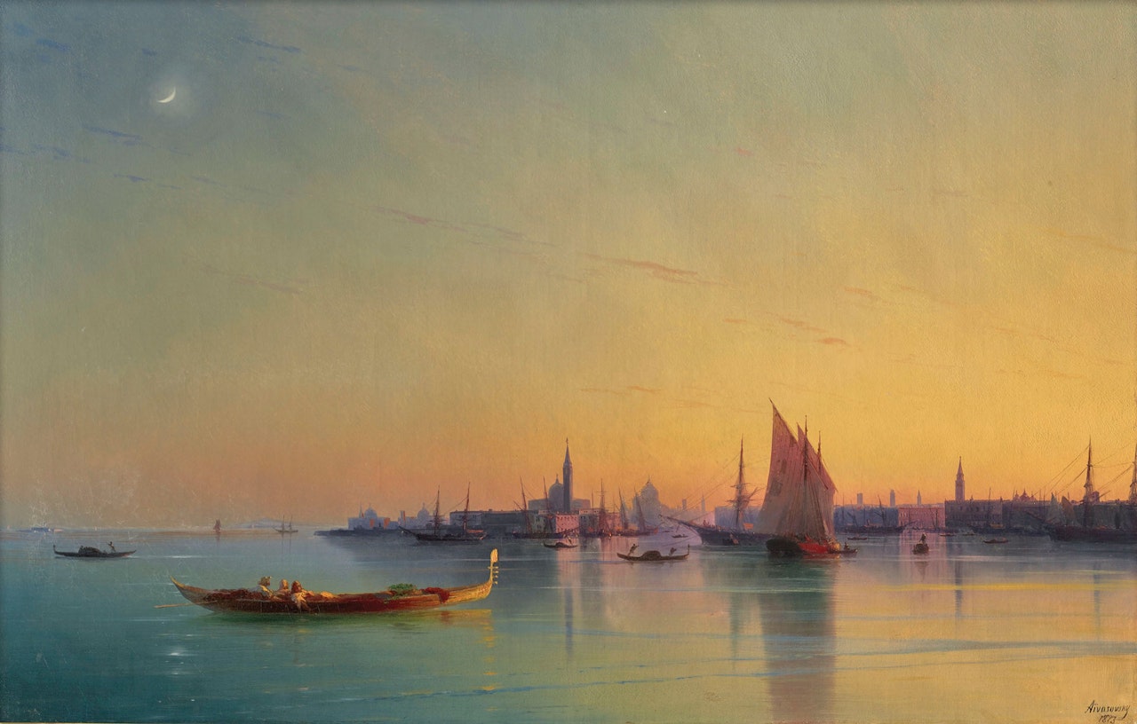 Venice at sunset by Ivan Konstantinovich Aivazovsky