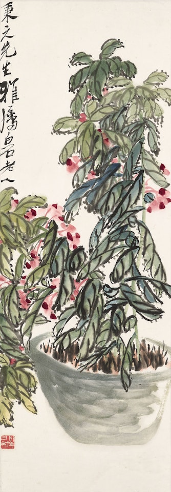 A Pot of Flowers by Qi Baishi