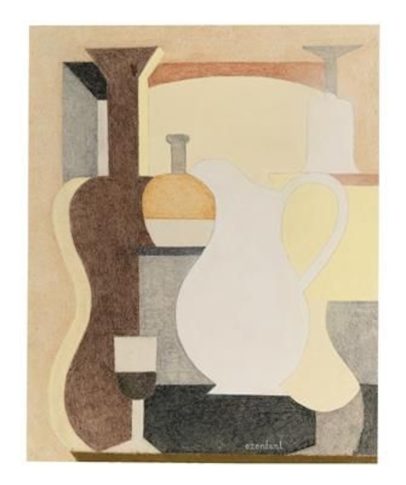 Pitcher, guitar, big white jug by Amédée Ozenfant