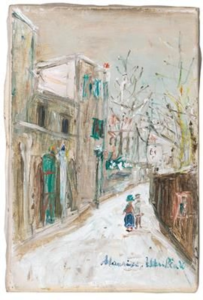 Rue Saint-Vincent sous la neige by Maurice Utrillo