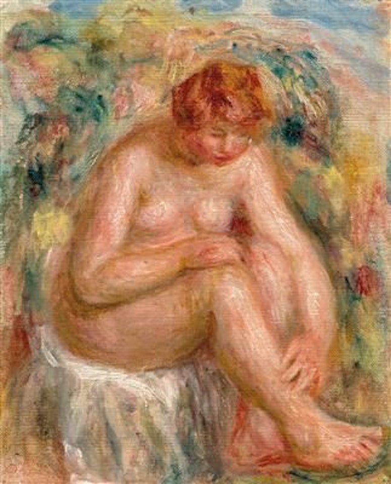 Femme nue assise vue de trois-quarts (Baigneuse) by Pierre-Auguste Renoir