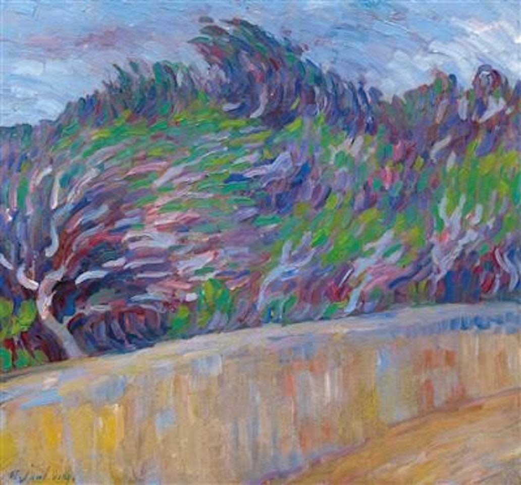 Oliven, Mauer, Wind - olive tree, wall, wind by Alexej von Jawlensky