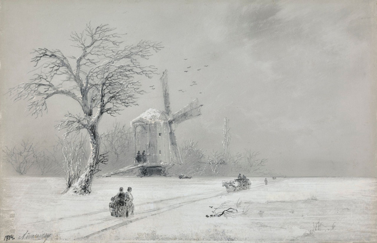 WINTER IN UKRAINE by Ivan Konstantinovich Aivazovsky