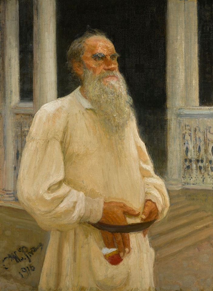 PORTRAIT OF LEO TOLSTOY by Ilya Yefimovich Repin