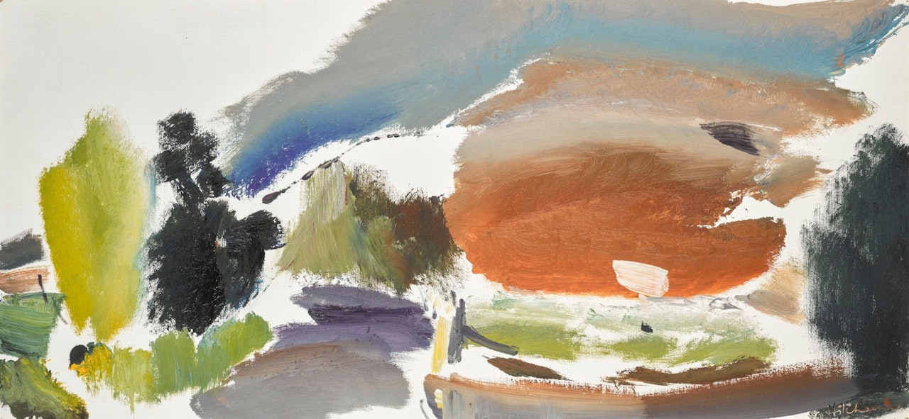 WINDING DOWNLAND LANE by Ivon Hitchens